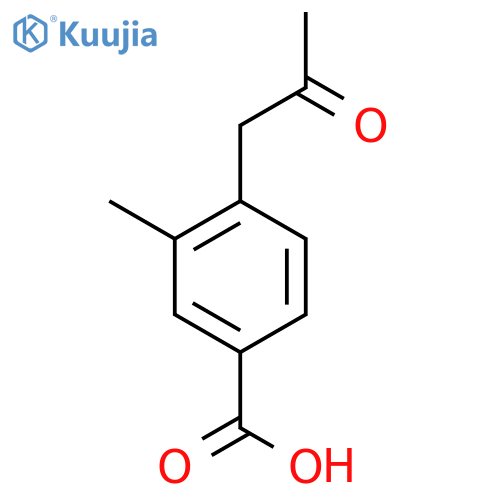 3-Methyl-4-(2-oxopropyl)benzoic acid structure