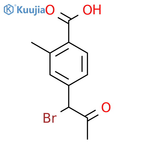 4-(1-Bromo-2-oxopropyl)-2-methylbenzoic acid structure