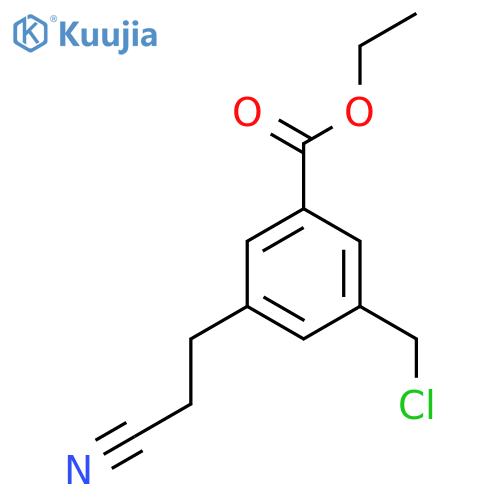 Ethyl 3-(chloromethyl)-5-(2-cyanoethyl)benzoate structure