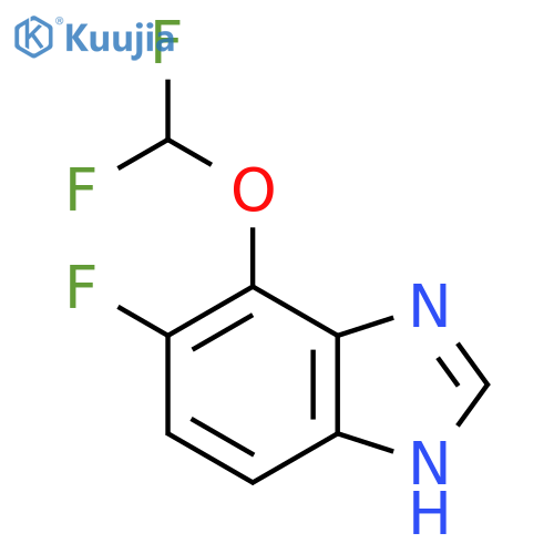 4-Difluoromethoxy-5-fluoro-1H-benzimidazole structure