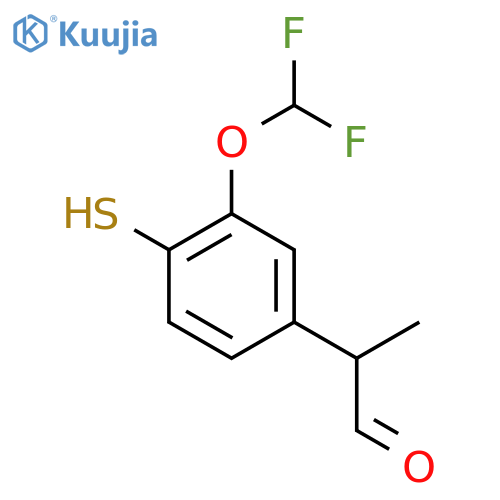 3-(Difluoromethoxy)-4-mercaptophenylpropanal structure