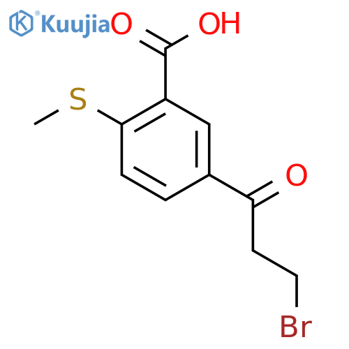 5-(3-Bromopropanoyl)-2-(methylthio)benzoic acid structure