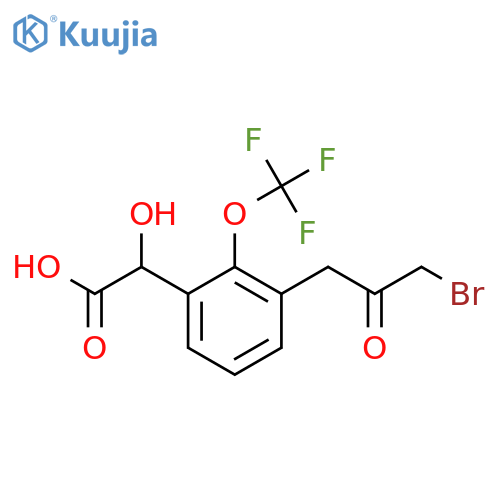 3-(3-Bromo-2-oxopropyl)-2-(trifluoromethoxy)mandelic acid structure