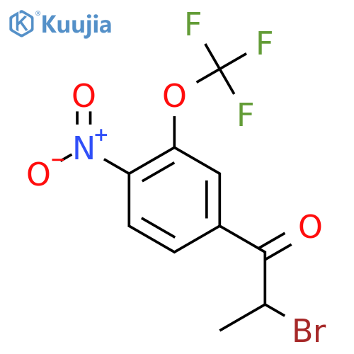2-Bromo-1-(4-nitro-3-(trifluoromethoxy)phenyl)propan-1-one structure