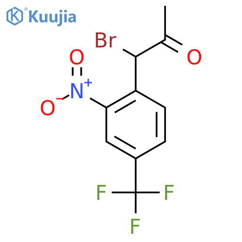 1-Bromo-1-(2-nitro-4-(trifluoromethyl)phenyl)propan-2-one structure