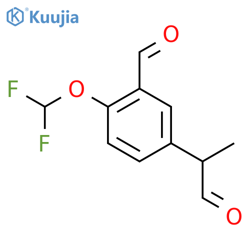 4-(Difluoromethoxy)-3-formylphenylpropanal structure