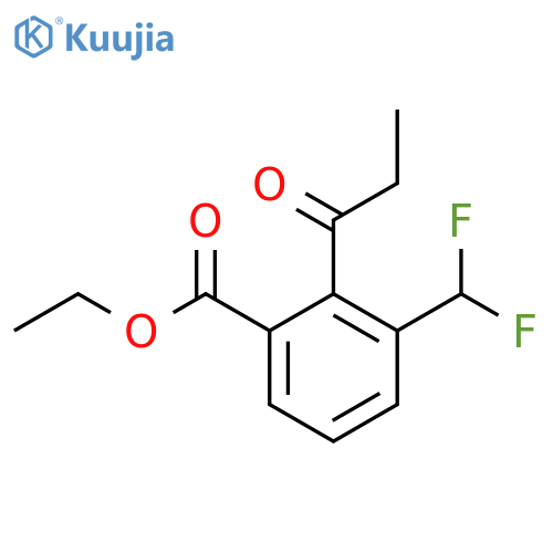 Ethyl 3-(difluoromethyl)-2-propionylbenzoate structure