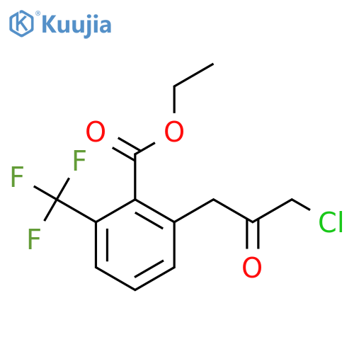 Ethyl 2-(3-chloro-2-oxopropyl)-6-(trifluoromethyl)benzoate structure