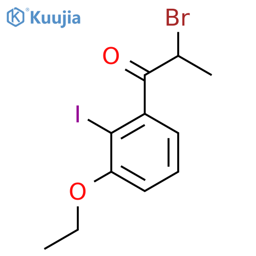 2-Bromo-1-(3-ethoxy-2-iodophenyl)propan-1-one structure
