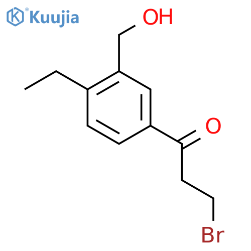 3-Bromo-1-(4-ethyl-3-(hydroxymethyl)phenyl)propan-1-one structure