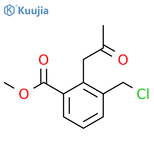 Methyl 3-(chloromethyl)-2-(2-oxopropyl)benzoate structure