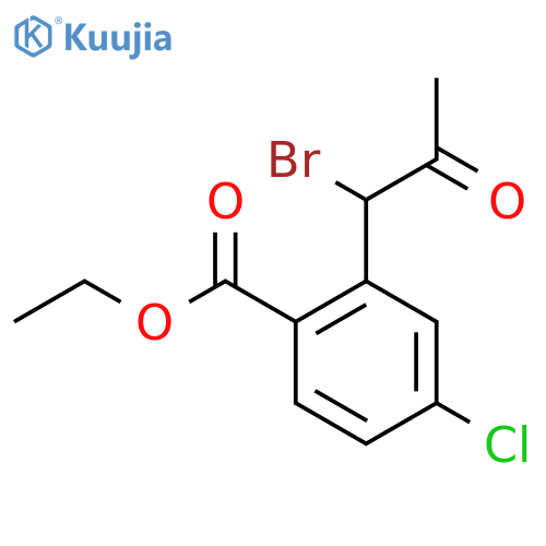 Ethyl 2-(1-bromo-2-oxopropyl)-4-chlorobenzoate structure