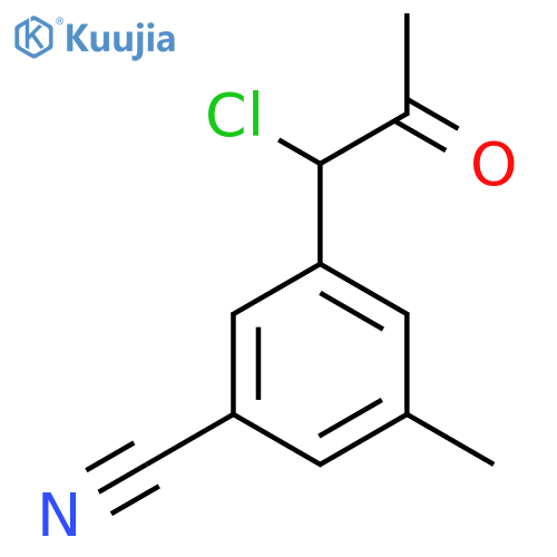 3-(1-Chloro-2-oxopropyl)-5-methylbenzonitrile structure