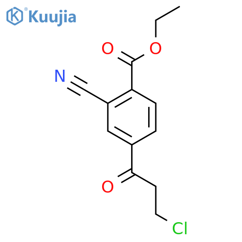 Ethyl 4-(3-chloropropanoyl)-2-cyanobenzoate structure