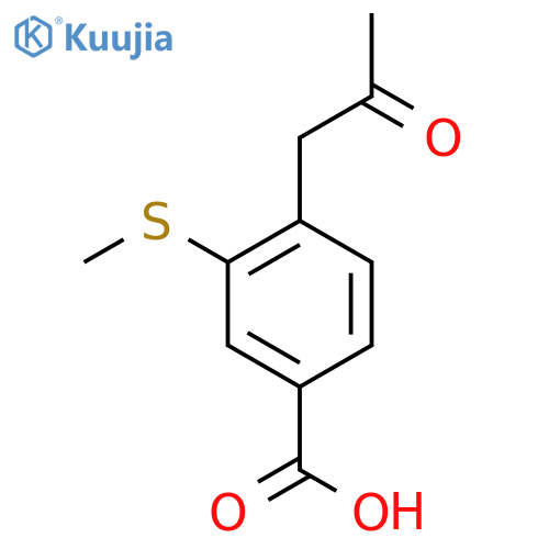 3-(Methylthio)-4-(2-oxopropyl)benzoic acid structure