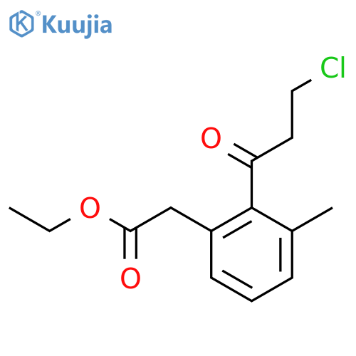 Ethyl 2-(3-chloropropanoyl)-3-methylphenylacetate structure