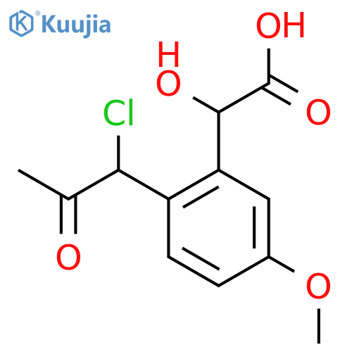 2-(1-Chloro-2-oxopropyl)-5-methoxymandelic acid structure