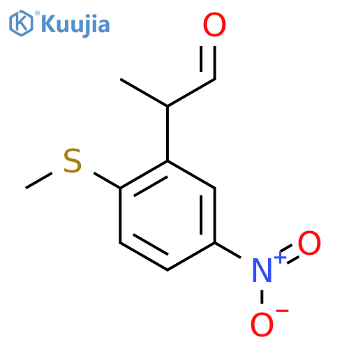2-(Methylthio)-5-nitrophenylpropanal structure