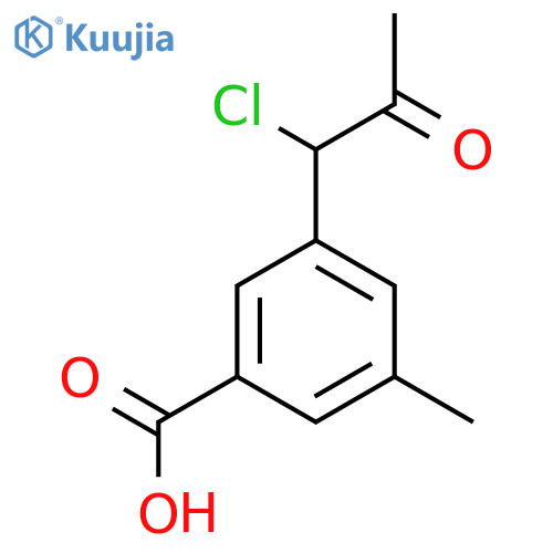 3-(1-Chloro-2-oxopropyl)-5-methylbenzoic acid structure