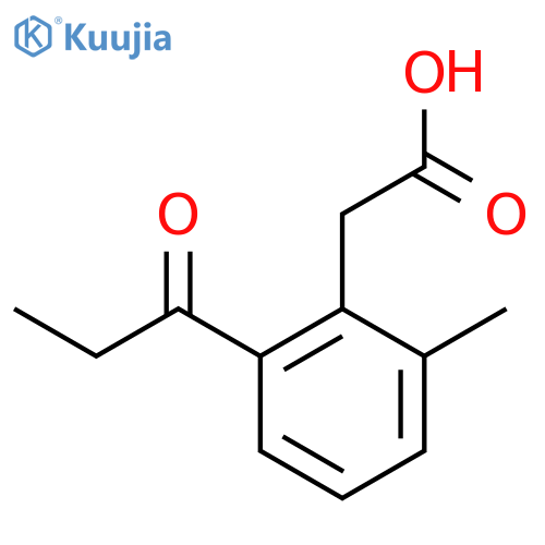 2-Methyl-6-propionylphenylacetic acid structure