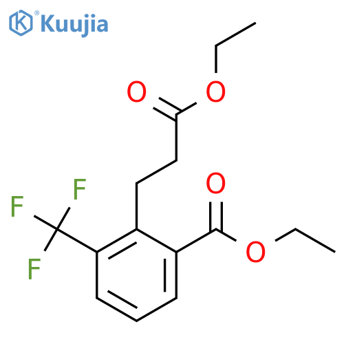 Ethyl 2-(3-ethoxy-3-oxopropyl)-3-(trifluoromethyl)benzoate structure