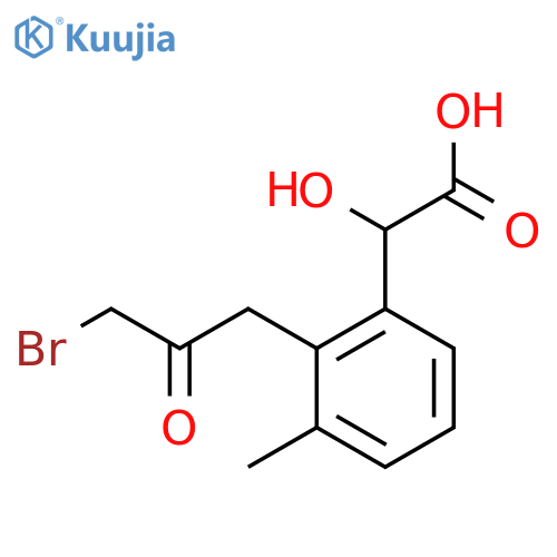 2-(3-Bromo-2-oxopropyl)-3-methylmandelic acid structure