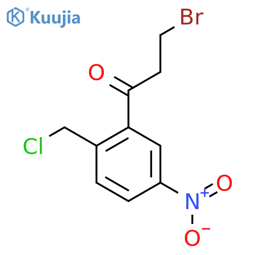 3-Bromo-1-(2-(chloromethyl)-5-nitrophenyl)propan-1-one structure