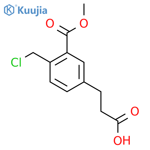 Methyl 5-(2-carboxyethyl)-2-(chloromethyl)benzoate structure