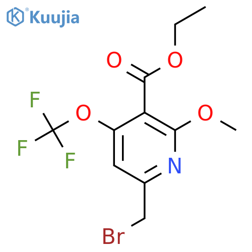 Ethyl 6-(bromomethyl)-2-methoxy-4-(trifluoromethoxy)pyridine-3-carboxylate structure
