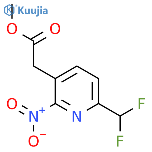 Methyl 6-(difluoromethyl)-2-nitropyridine-3-acetate structure