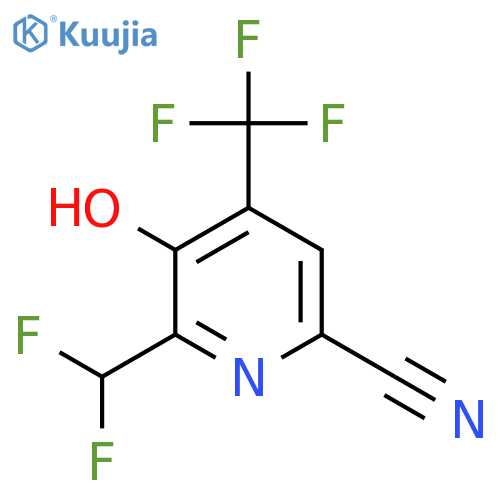 6-Cyano-2-(difluoromethyl)-3-hydroxy-4-(trifluoromethyl)pyridine structure
