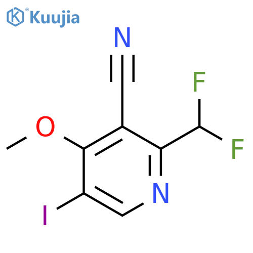 3-Cyano-2-(difluoromethyl)-5-iodo-4-methoxypyridine structure