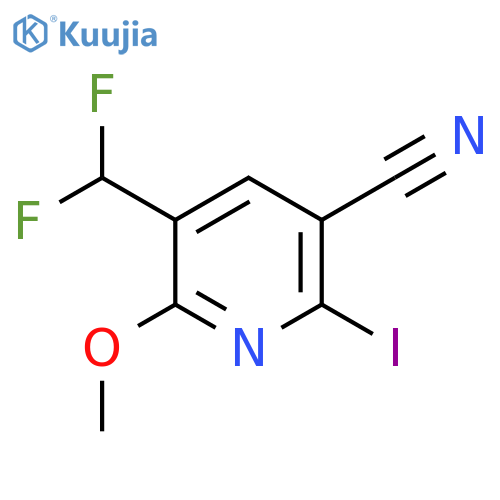 3-Cyano-5-(difluoromethyl)-2-iodo-6-methoxypyridine structure