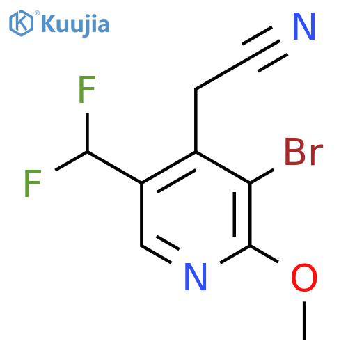 3-Bromo-5-(difluoromethyl)-2-methoxypyridine-4-acetonitrile structure