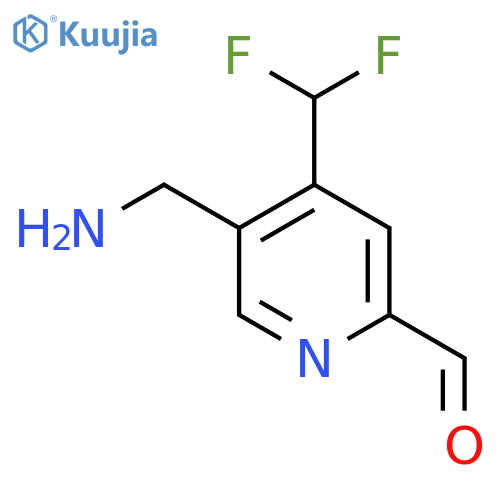 5-(Aminomethyl)-4-(difluoromethyl)pyridine-2-carboxaldehyde structure