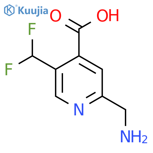 2-(Aminomethyl)-5-(difluoromethyl)pyridine-4-carboxylic acid structure