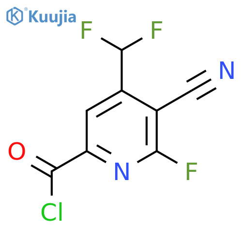3-Cyano-4-(difluoromethyl)-2-fluoropyridine-6-carbonyl chloride structure