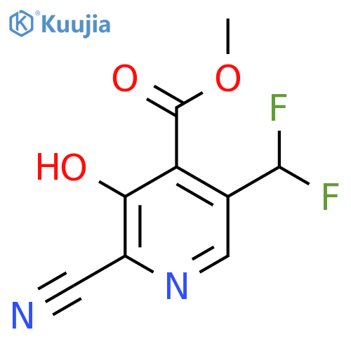 Methyl 2-cyano-5-(difluoromethyl)-3-hydroxypyridine-4-carboxylate structure