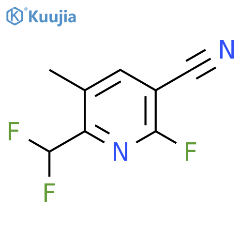 3-Cyano-6-(difluoromethyl)-2-fluoro-5-methylpyridine structure