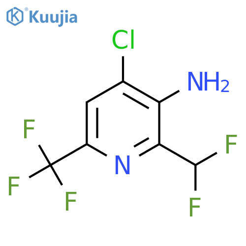 3-Amino-4-chloro-2-(difluoromethyl)-6-(trifluoromethyl)pyridine structure