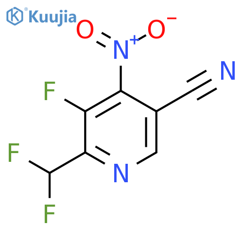 5-Cyano-2-(difluoromethyl)-3-fluoro-4-nitropyridine structure