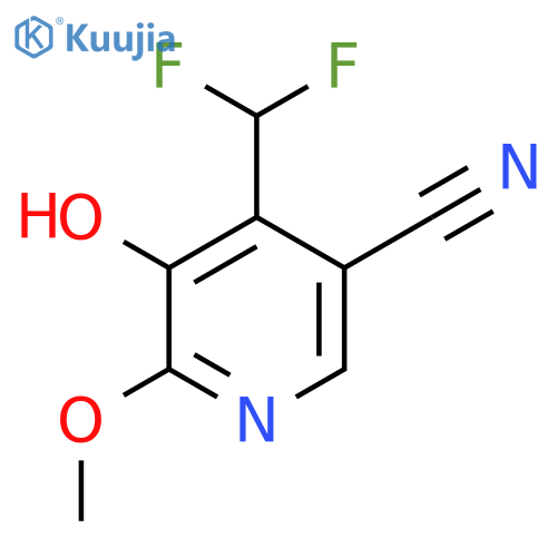 5-Cyano-4-(difluoromethyl)-3-hydroxy-2-methoxypyridine structure