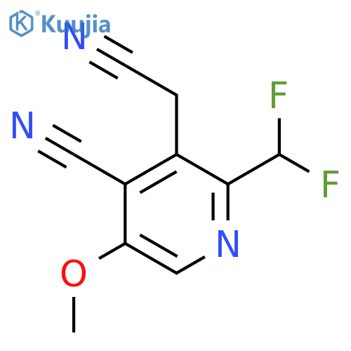 4-Cyano-2-(difluoromethyl)-5-methoxypyridine-3-acetonitrile structure