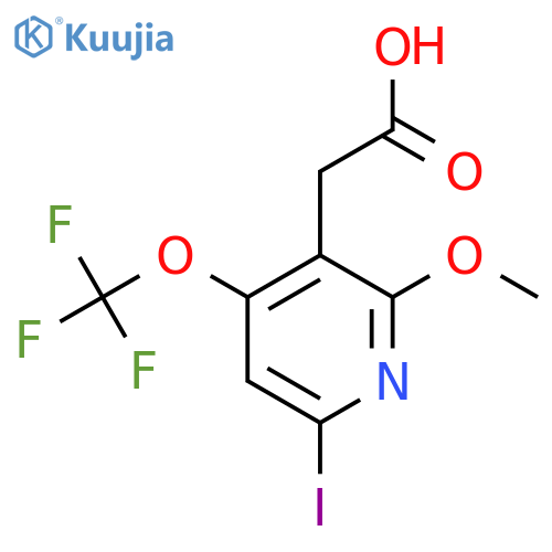 6-Iodo-2-methoxy-4-(trifluoromethoxy)pyridine-3-acetic acid structure
