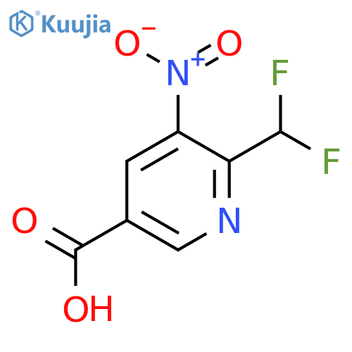 2-(Difluoromethyl)-3-nitropyridine-5-carboxylic acid structure