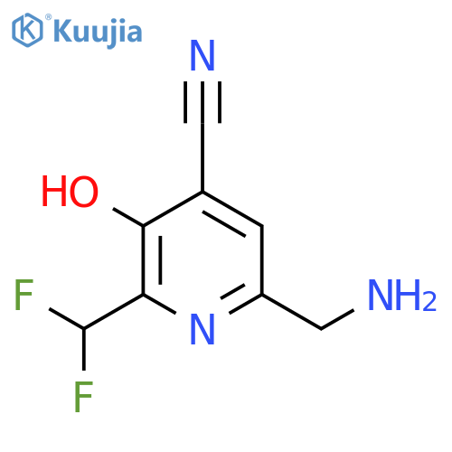 6-(Aminomethyl)-4-cyano-2-(difluoromethyl)-3-hydroxypyridine structure