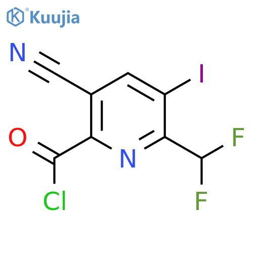 5-Cyano-2-(difluoromethyl)-3-iodopyridine-6-carbonyl chloride structure