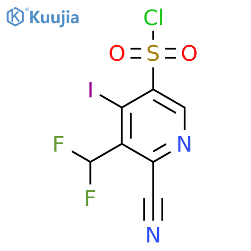 2-Cyano-3-(difluoromethyl)-4-iodopyridine-5-sulfonyl chloride structure