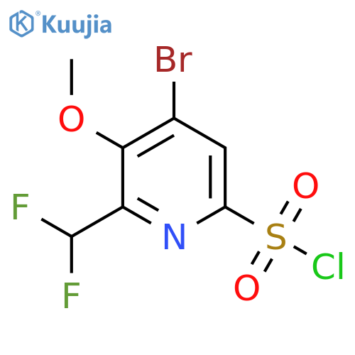 4-Bromo-2-(difluoromethyl)-3-methoxypyridine-6-sulfonyl chloride structure