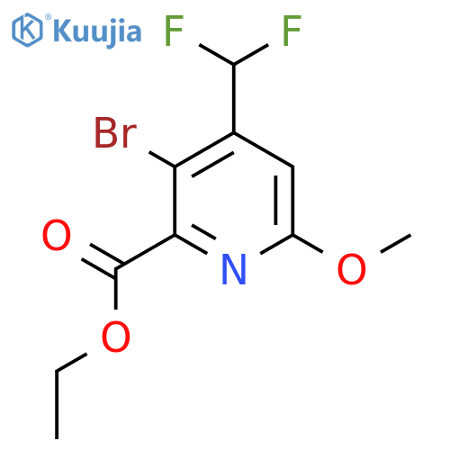 Ethyl 3-bromo-4-(difluoromethyl)-6-methoxypyridine-2-carboxylate structure